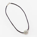 Wolf Circus Jewelry | Mabel Choker Necklace | Navy Satin + Pearl Necklace | Mixed Satin and Pearl Necklace | Statement Choker | Excelsior, MN | Golden Rule Gallery