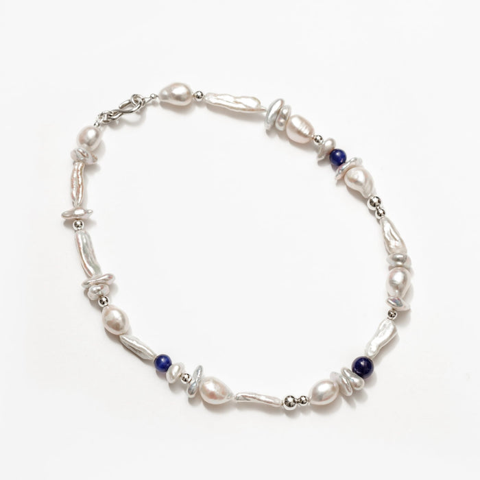 Wolf Circus Jewelry | Noelle Necklace | Mixed Pearl Necklace | Statement Necklace | Cool Toned Pearl Necklace | Excelsior, MN | Golden Rule Gallery