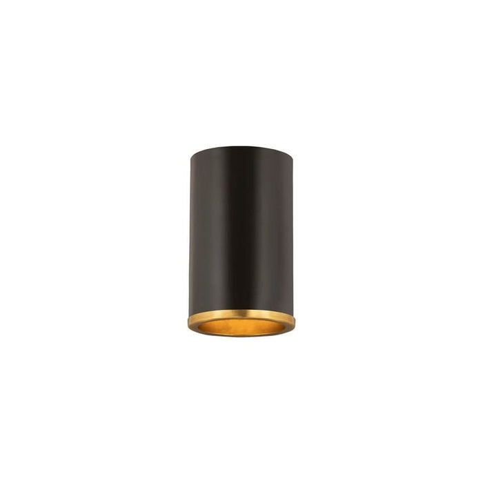 Z-Lite Arlo Matte Black Rubbed Brass 1 Light Flushmount 2303F1-MB-RB
